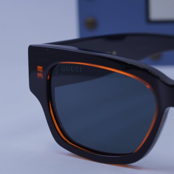 Gucci GG1794S 003 Square Sunglasses - Transparent Orange/Black/Blue main image 8